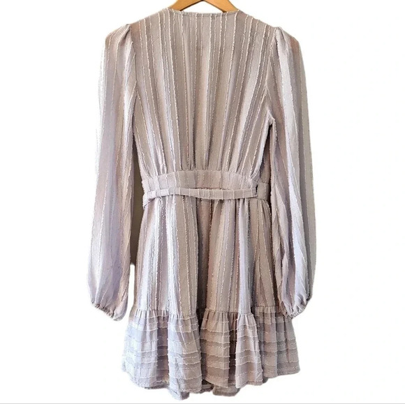 Here Come The Sun Women’s Wrapped  Long Sleeve Mini Casual Dress Grey Size XS. - Picture 7 of 15